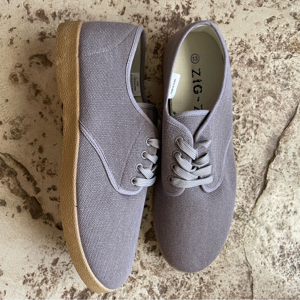 Grey Zig Zag Wino’s (with a tan sole)
